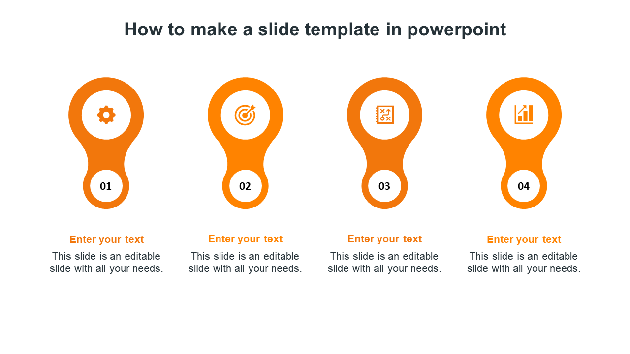 Free - How To Make A Slide Template In PowerPoint-Four Node